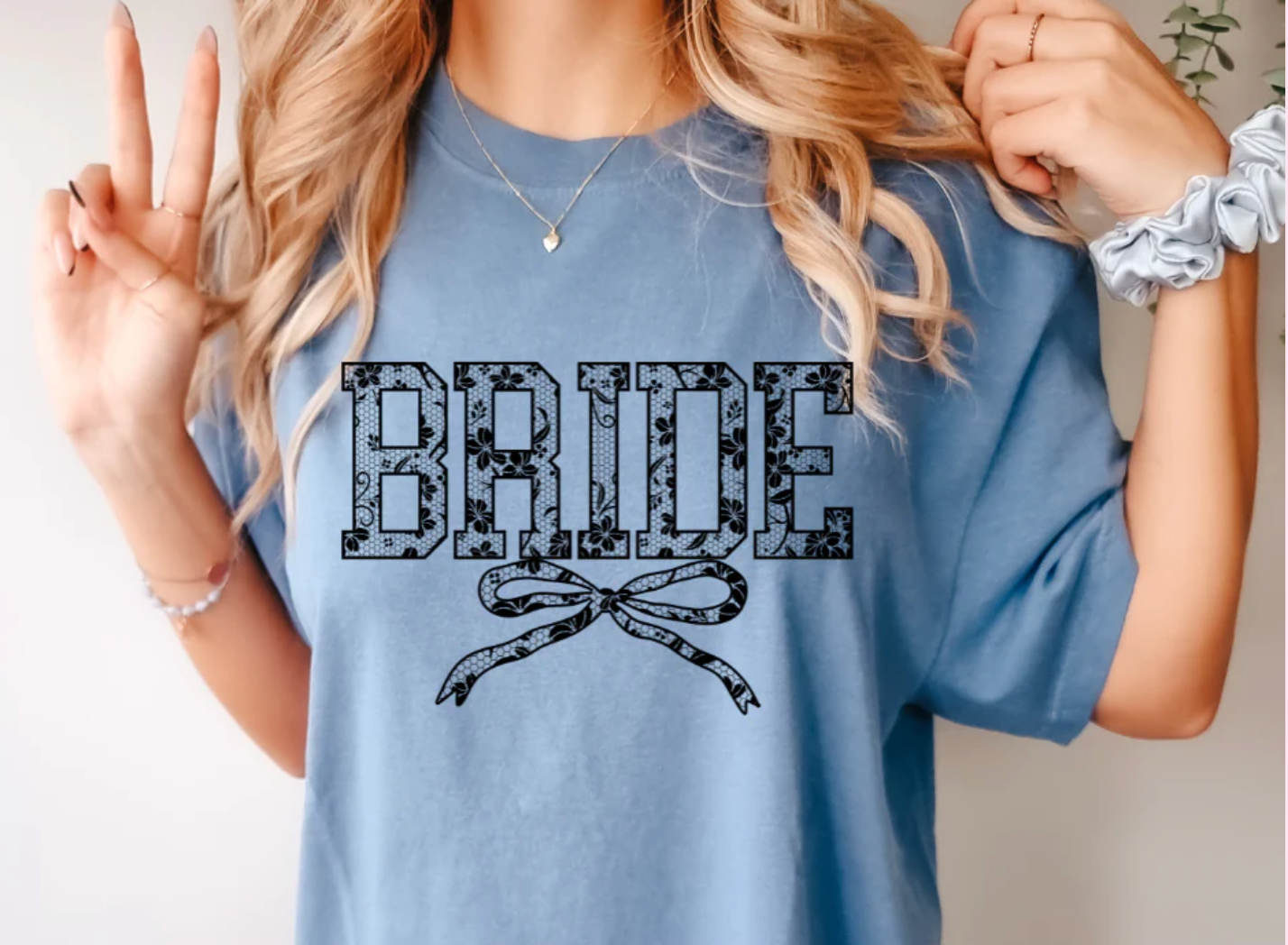 Bride Floral Lace Tee